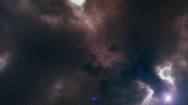 Weltraumnebel Bildet Sterne Wissenschaft Schöpfung Universum Urknall Galaxiengott — Stockvideo