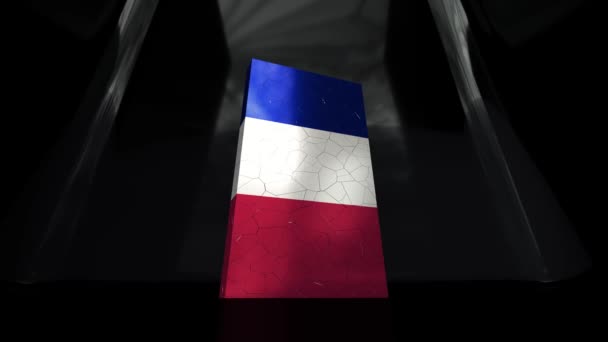 France French Collapse Flag France Francais — Stock Video