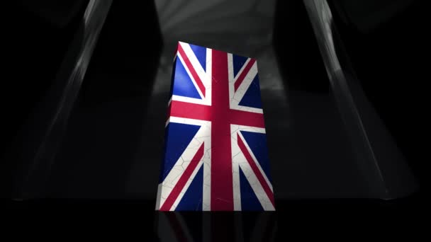 Bandera Del Reino Unido Gran Bretaña Británica Inglaterra Inglés — Vídeos de Stock