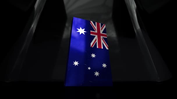 Australia Collapse Flag Country Dollar Aus Aussie Ozzie — 비디오