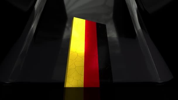 Alemania Bandera Colapso Alemana Euro Europa Europea — Vídeo de stock