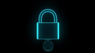 Asma kilit hologramı anahtar güvenlik korumasının kilidini aç şifre 4k