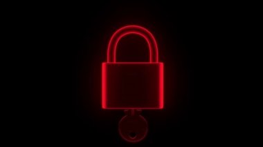 Asma kilit hologramı anahtar güvenlik korumasının kilidini aç şifre 4k