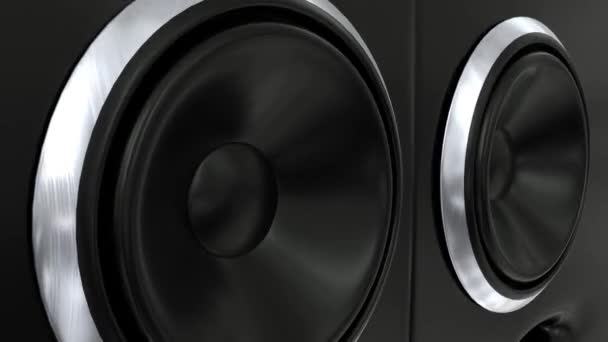 Speakers Music Vibrating Sub Cone Beats Bass Club Loudspeaker Sound — Stock Video