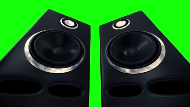 Speakers Music Vibrating Sub Cone Beats Bass Club Loudspeaker Sound — Stock Video