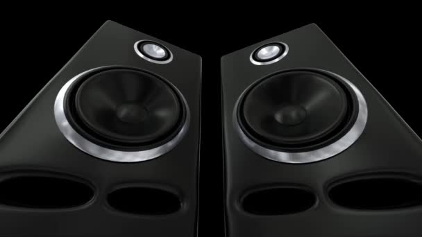 扬声器音乐震动子锥节拍低音棒扬声器音箱4K — 图库视频影像