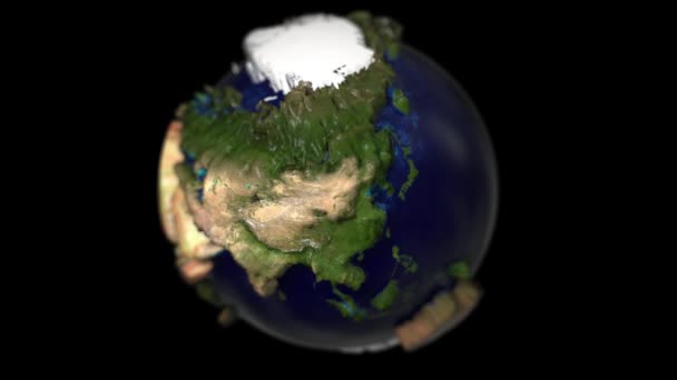 Terre Miniature Planète Mini Minuscule Globe Petit Dof Micro Monde — Video