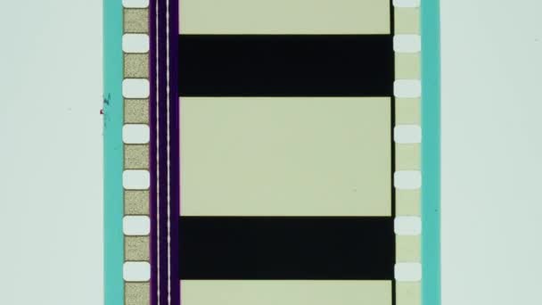 Film Strip Filmstrip 35Mm Reel Cinema Old Vintage Dirt Dust — Stock Video