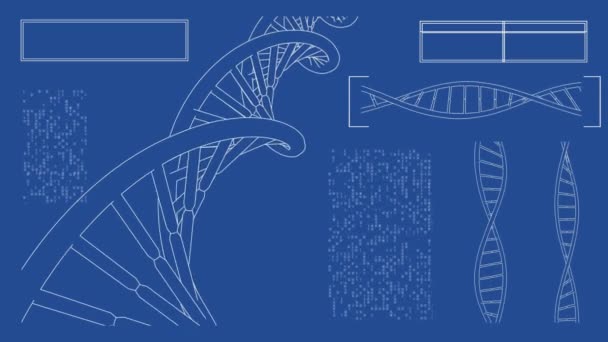 Dna Planta Rna Dupla Hélice Ciência Lenta Microscópio Eletrônico Close — Vídeo de Stock