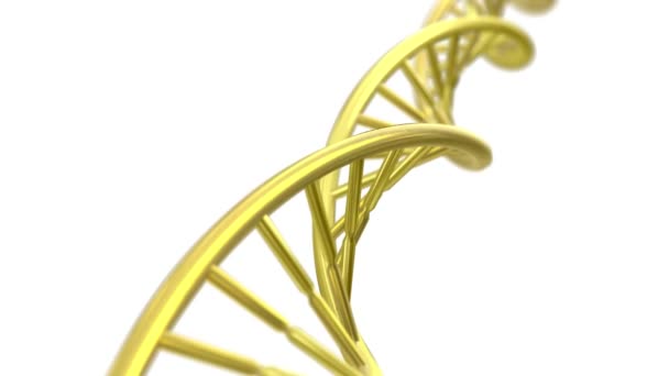 Dna Girando Rna Dupla Hélice Ciência Lenta Microscópio Eletrônico Close — Vídeo de Stock