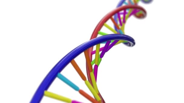 Dna Filatura Rna Doppia Elica Lenta Scienza Microscopio Elettronico Primo — Video Stock