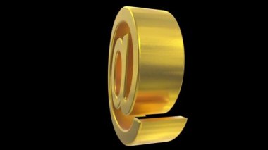 İşaret simgesinde e-posta, internet, sosyal ağ, e-posta, dijital döngü 4k döngü