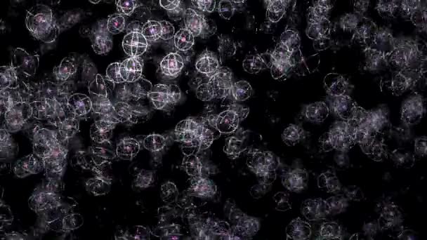 Átomos que giram elétrons de nêutrons de prótons — Vídeo de Stock