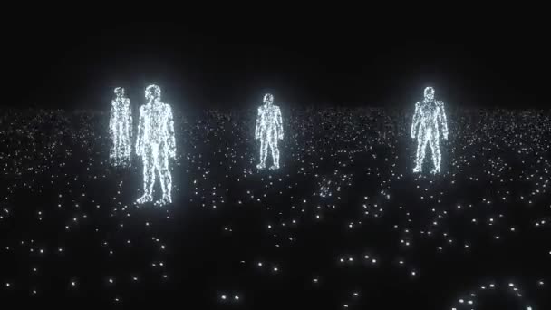 Équipe informatique des personnes binaires données rougeoyantes 0 1 