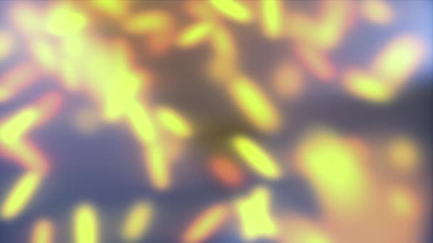 Yellow Orange Abstract Spark Defocused Slow Motion Background Loop 2 — Stock Video