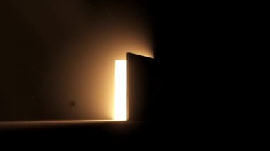 Kapıyı açık parlak ışık sıcak sarı için yeni fırsat Epifani ölümden sonra yaşam