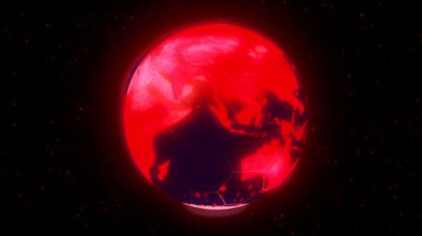 Eart Objectsh gezegen dünya yüksek teknoloji ekran kırmızı
