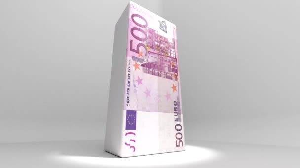 Euro's laten leeglopen deflatie animatie 2 — Stockvideo