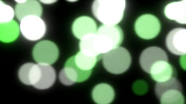 Intreepupil vallende lichten sparks slowmotion abstracte achtergrond groen — Stockvideo