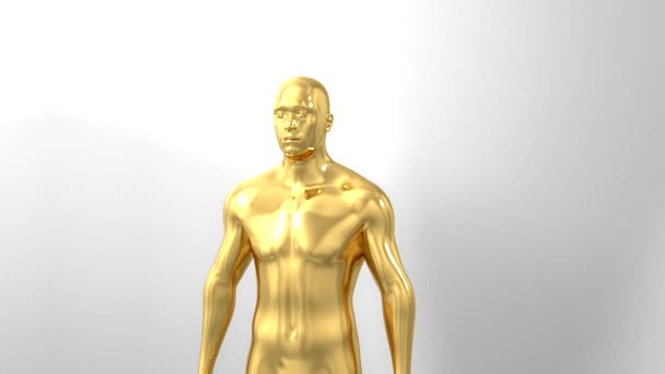 Trophée intro cérémonie de remise des prix avec espace pour le titre texte nomination or homme mâle 