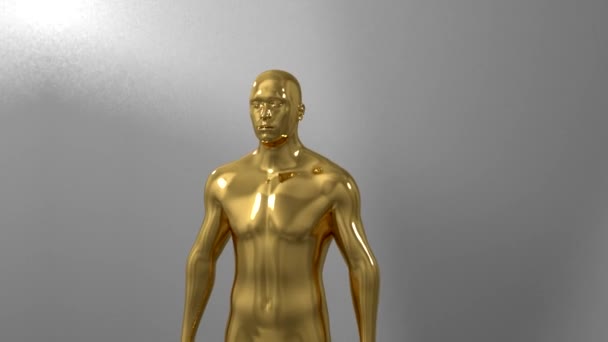 Trophée intro cérémonie de remise des prix avec espace pour le titre texte nomination or homme mâle 