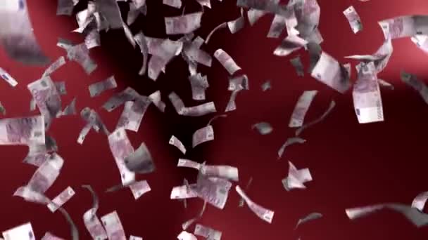 Euro Euros Money Falling Financial Win Taxe sur les devises américaines Pleins feux sur le rouge Contexte 