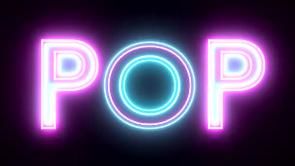 Pop néon signe lumières logo texte lumineux multicolore 
