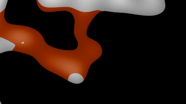 オレンジ色の抽象的な背景を流れる blob をペイントします。 — ストック動画