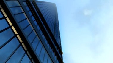 Gökyüzü kazıyıcı zaman atlamalı düşük açılı