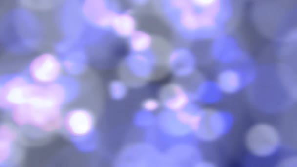 Sparkling light sparks slow motion defocused abstract background blue — Stock Video