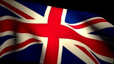 İngiltere Britanya Union Jack bayrak portre arkadan aydınlatmalı sorunsuz döngü Cg sallayarak
