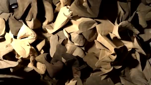 Abstrait copeaux de bois papier tissu pulsation fond toile — Video