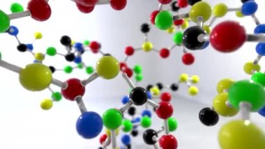 Molekül top ve çubuk modeli sinek atomların Kimya Biyoloji bilim teknoloji aracılığıyla