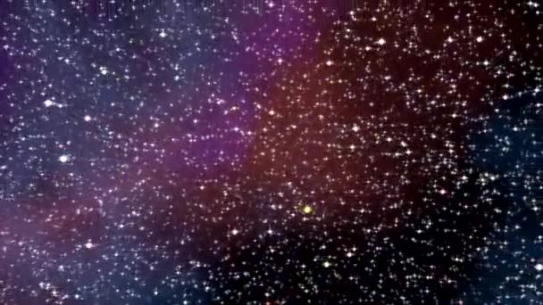 Velocidad warp espacial viaje hiperespacial a través del lazo de nebulosa del campo estelar — Vídeos de Stock