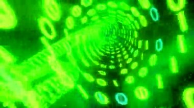 İkili tünel solucan deliği uçuş alanı warp hızı boyut Crt yeşil ile