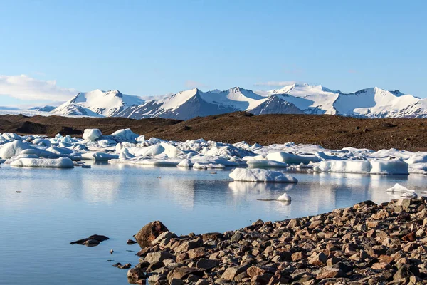 Vue Sur Lac Glaciaire Fjallsarlon Soir Été Islande — Photo