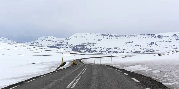 Мбаппе Вид Дорогу Сейдисоордур Исландия — стоковое фото