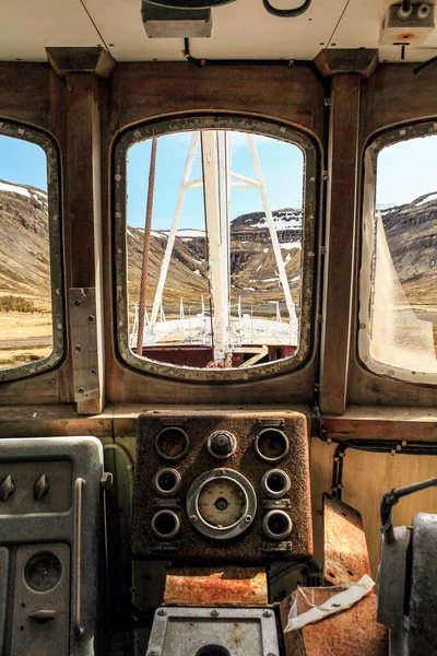 Velho Navio Encalhado Encalhado Patreksfjordur Westfjords Islândia — Fotografia de Stock