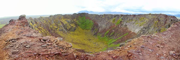 Blick Den Krater Des Vulkans Eldborg Westisland — Stockfoto