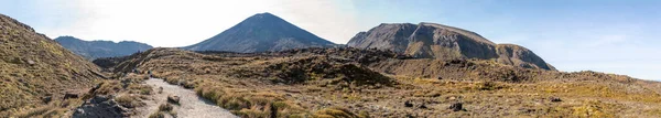 Senderismo Del Tongariro Alpine Crossing Mangatepopo Valley Ngauruhoe Background Nueva — Foto de Stock