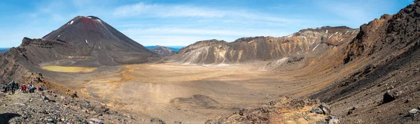 Wandern Auf Der Tongariro Alpine Crossing Blick Auf Den Berg — Stockfoto