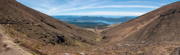 Tongariro Ulusal Parkı Yeni Zelanda Nın Ketetahi Çıkmazı Nda Yürüyüş — Stok fotoğraf