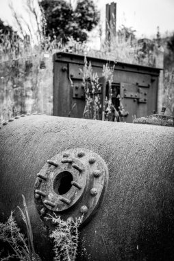 Yeni Zelanda 'nın Güney Adası' ndaki hayalet şehir Waiuta 'daki eski bir maden fabrikasının arazisinde kalıyor.