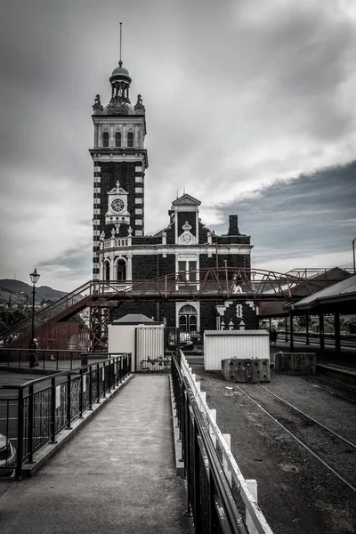Detalles Hermosa Estación Tren Histórica Dunedin Isla Sur Nueva Zelanda — Foto de Stock