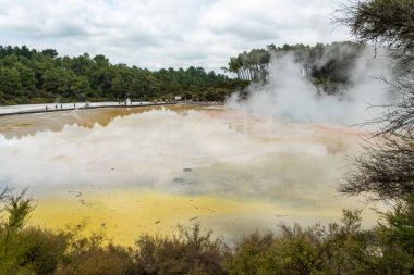 Waiotapu Termal Harikalar Diyarı 'nda Doğal Harikalar, Yeni Zelanda' da Rotorua
