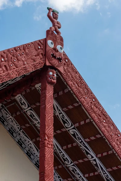 Salón Actos Del Pueblo Whakarewarewa Isla Norte Nueva Zelanda — Foto de Stock