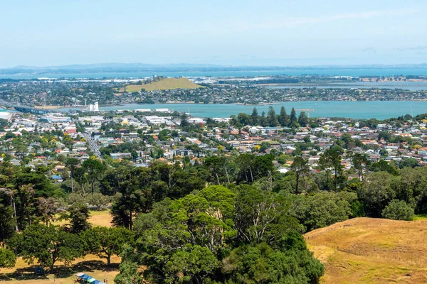 Panorámás Kilátás Aucklandra One Tree Hill Parkból Zéland — Stock Fotó