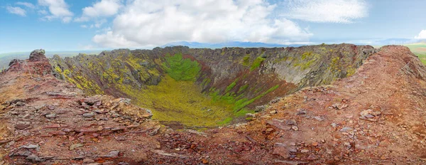 Blick Den Krater Des Vulkans Eldborg Westisland — Stockfoto