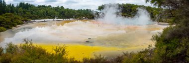 Waiotapu Termal Harikalar Diyarı 'nda Doğal Harikalar, Yeni Zelanda' da Rotorua