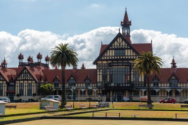Rotorua Müzesi, eski hamam, Yeni Zelanda 'nın Kuzey Adası.